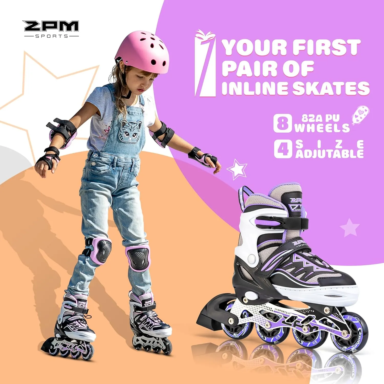 2PM Sports LED Light-Up Kids Adjustable Inline Skate – Bild 2 von 7