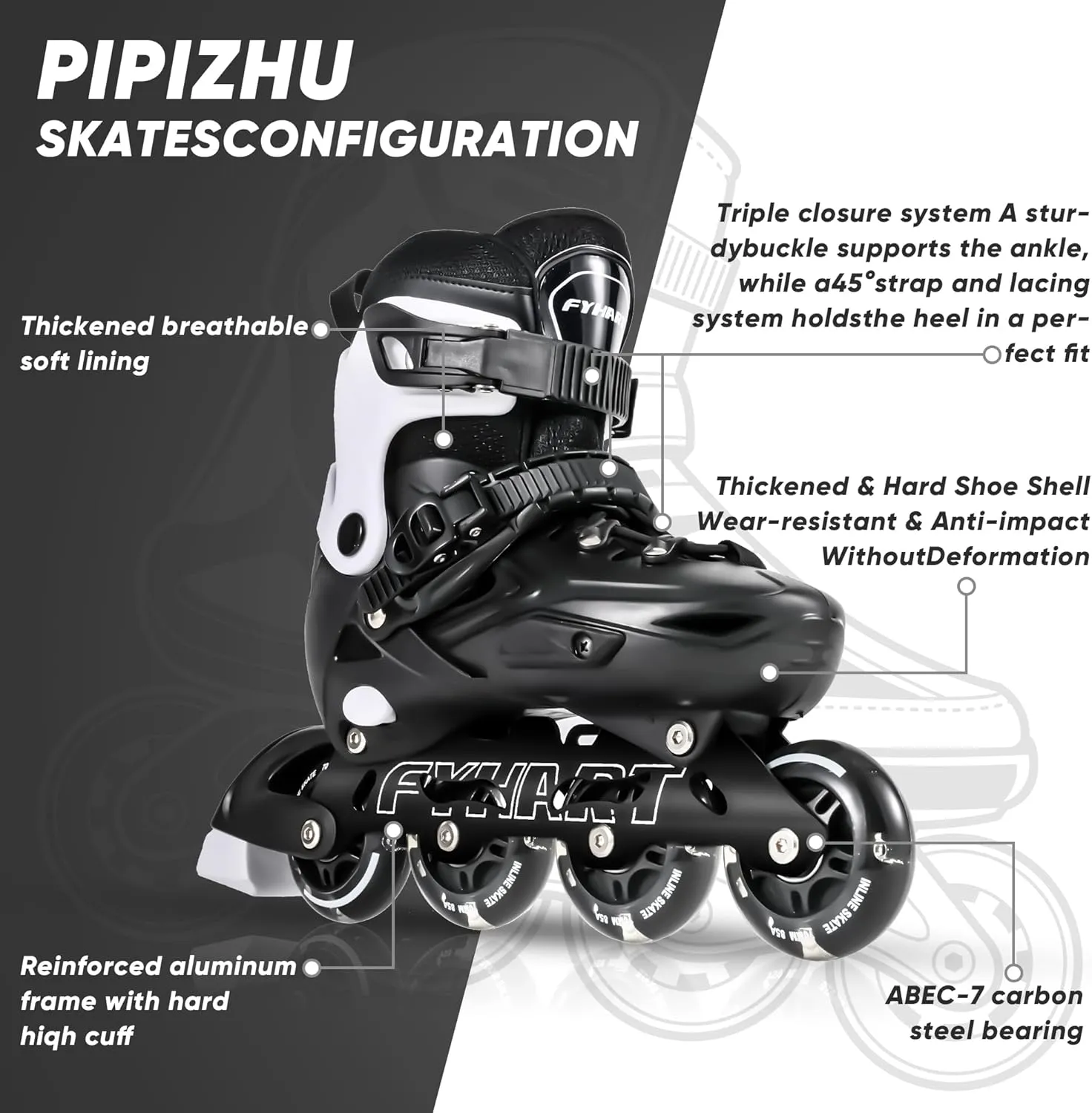 Inline Skates für Kinder und Erwachsene – Bild 5 von 7